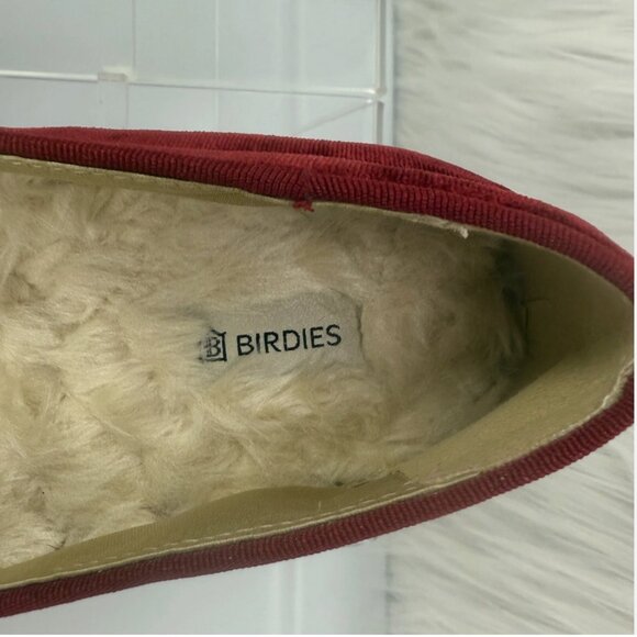 Birdies Starling Red Velvet Shearling Slipper Flats Slip On Comfort Classic Prep - Picture 4 of 16